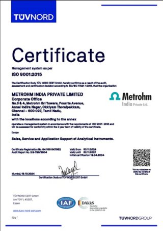 ISO Certificate